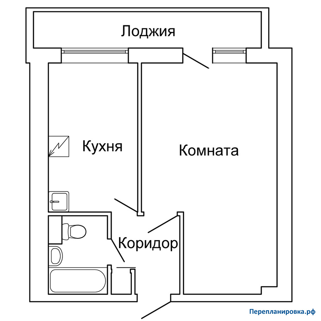 планировка однокомнатной квартиры и-209а
